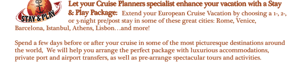 Let your Sabine Harris, MCC Specialist Enhance your vacation with a Stay and Play Package!